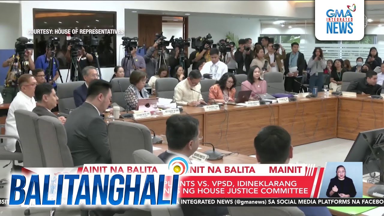 Impeachment complaints vs. VPSD, idineklarang sufficient in grounds... | Balitanghali