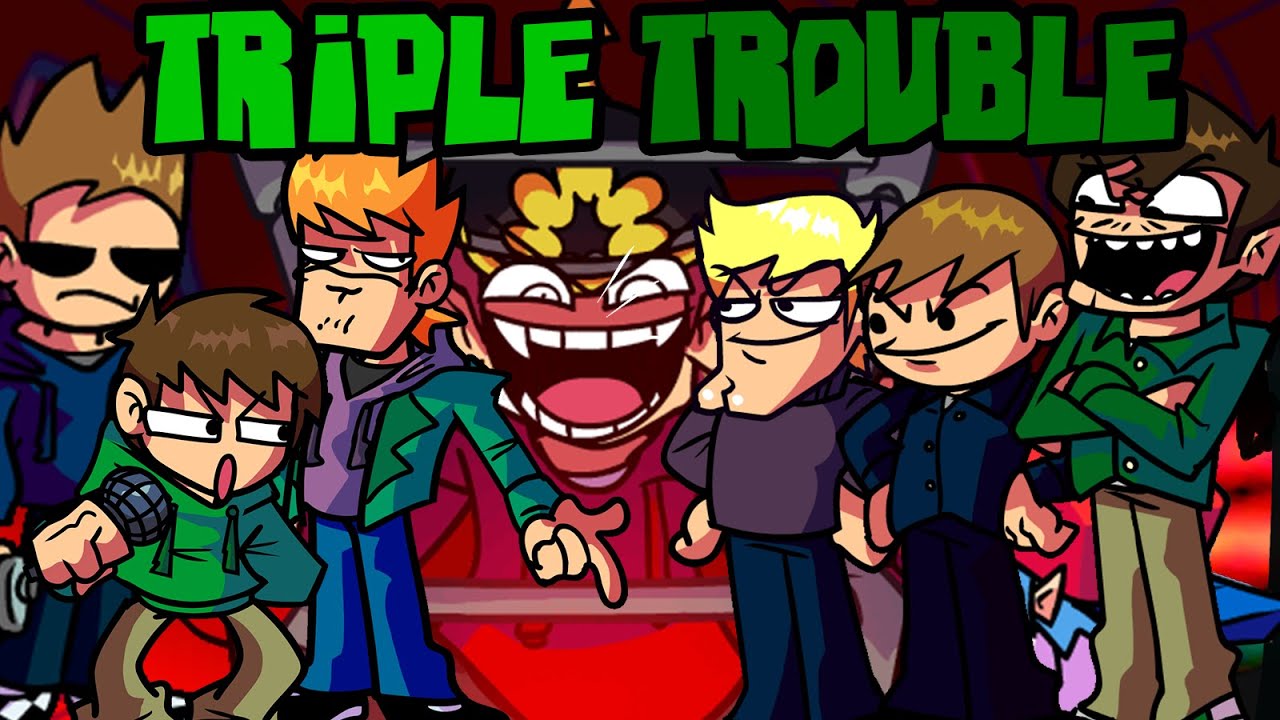 FNF triple trouble but eddsworld and neighbor cover!