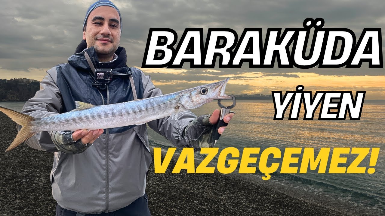 Antalya’da At-Çek ile Baraküda Avı ! Yakaladık, Pişirdik, Yedik.