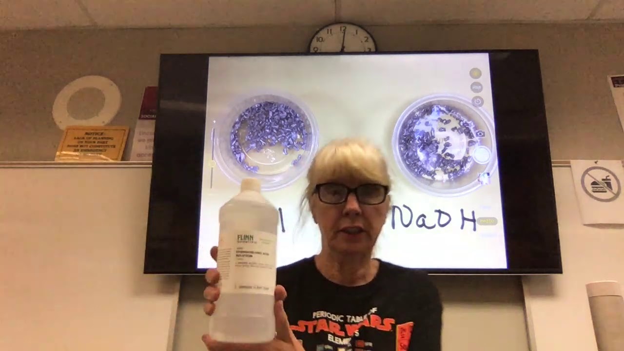 The reaction of magnesium with HCl and NaOH