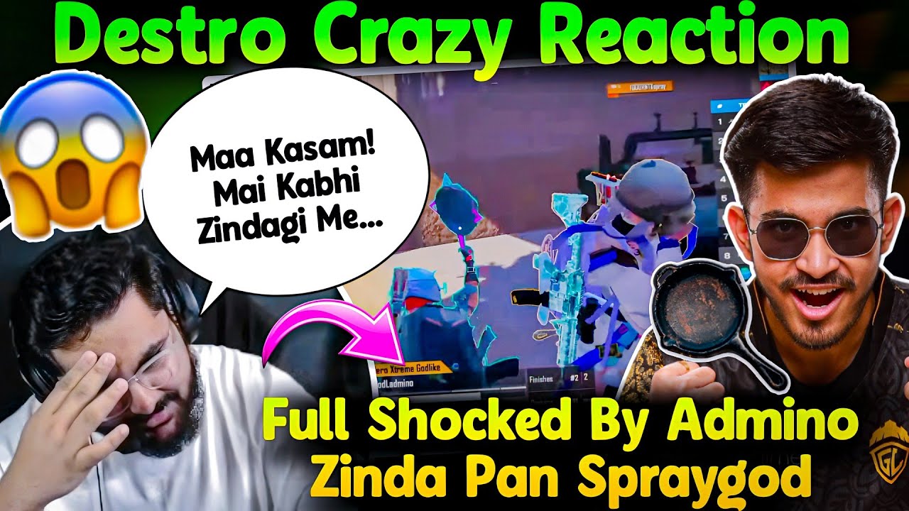 Destro Crazy Reaction😱 Full Shocked By Admino Zinda Pan Spraygod🍳🥶 Golden Words For Mino💛
