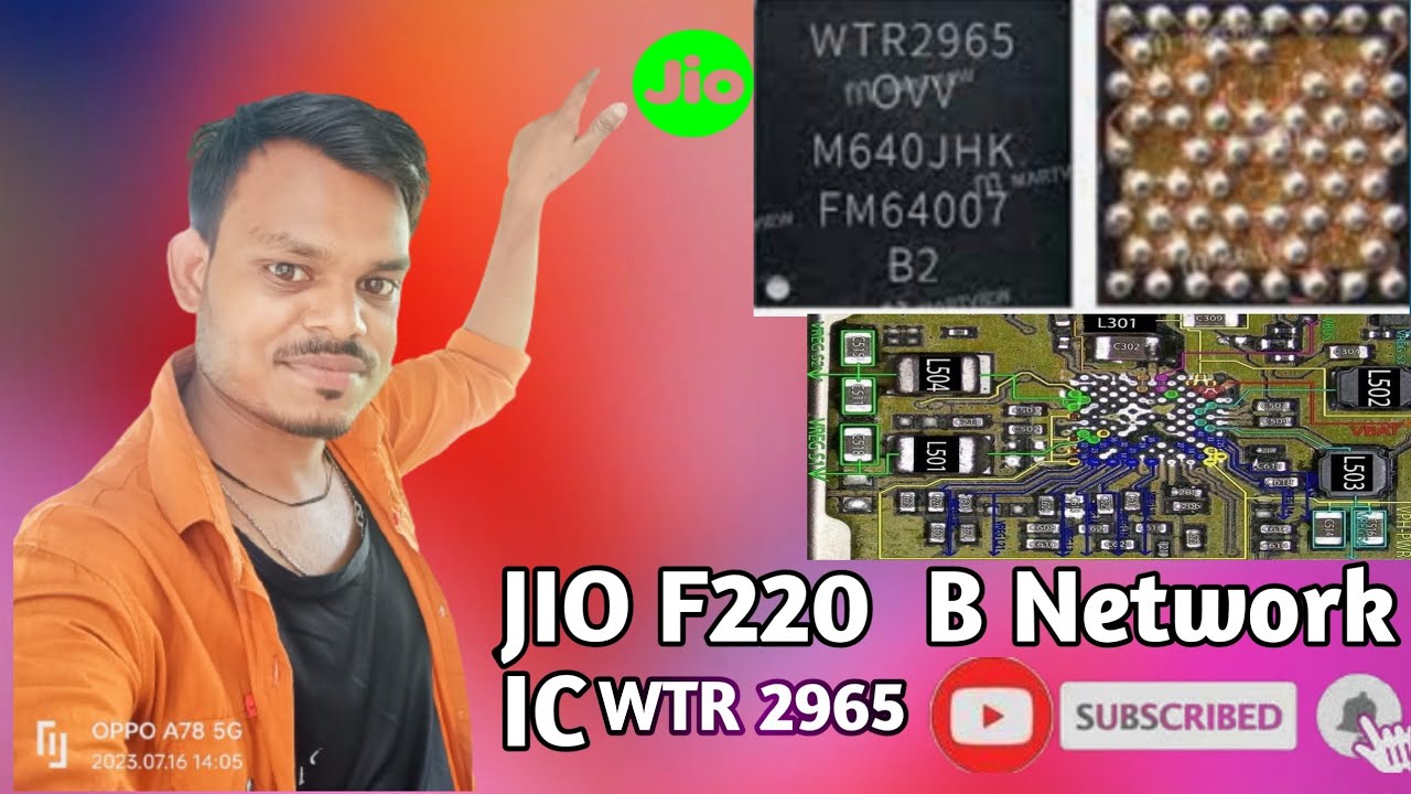 jio F220 B  WTR 2965 Network IC revolving