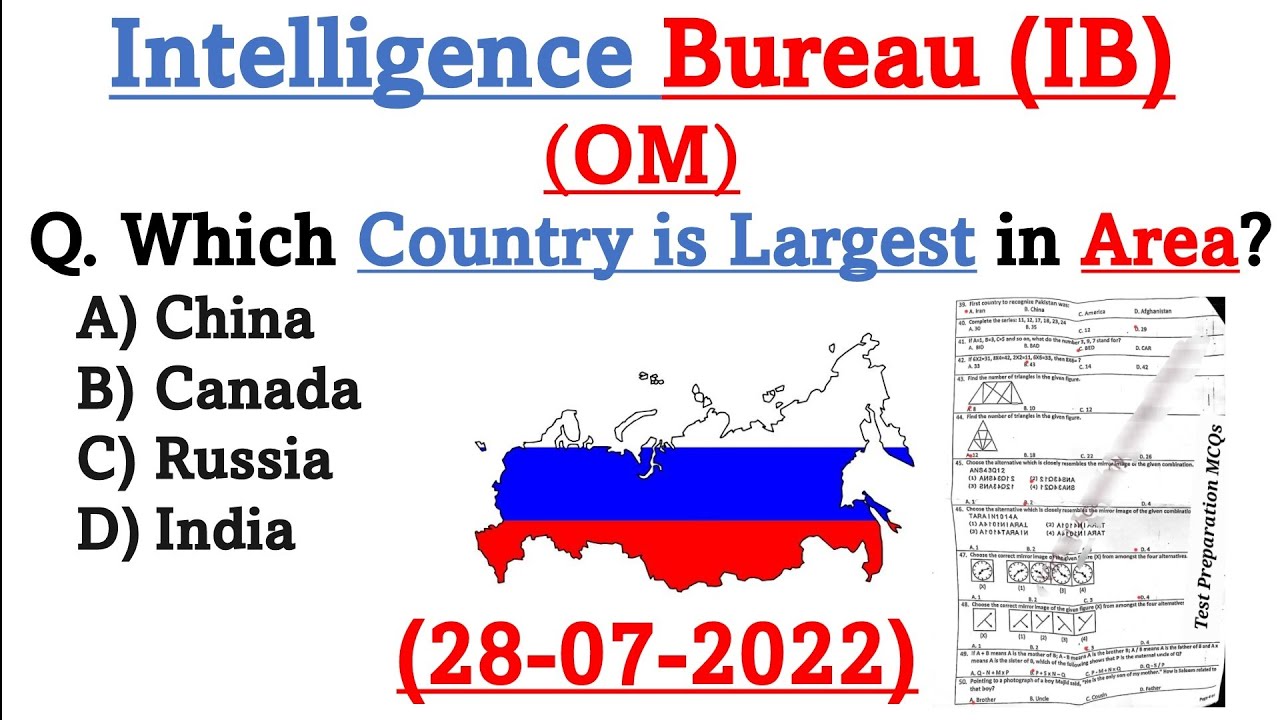 Intelligence Bureau (IB) OM Complete Paper 28-07-2022| IB OM-07 OM-11 Solved Paper Key 28/07/22