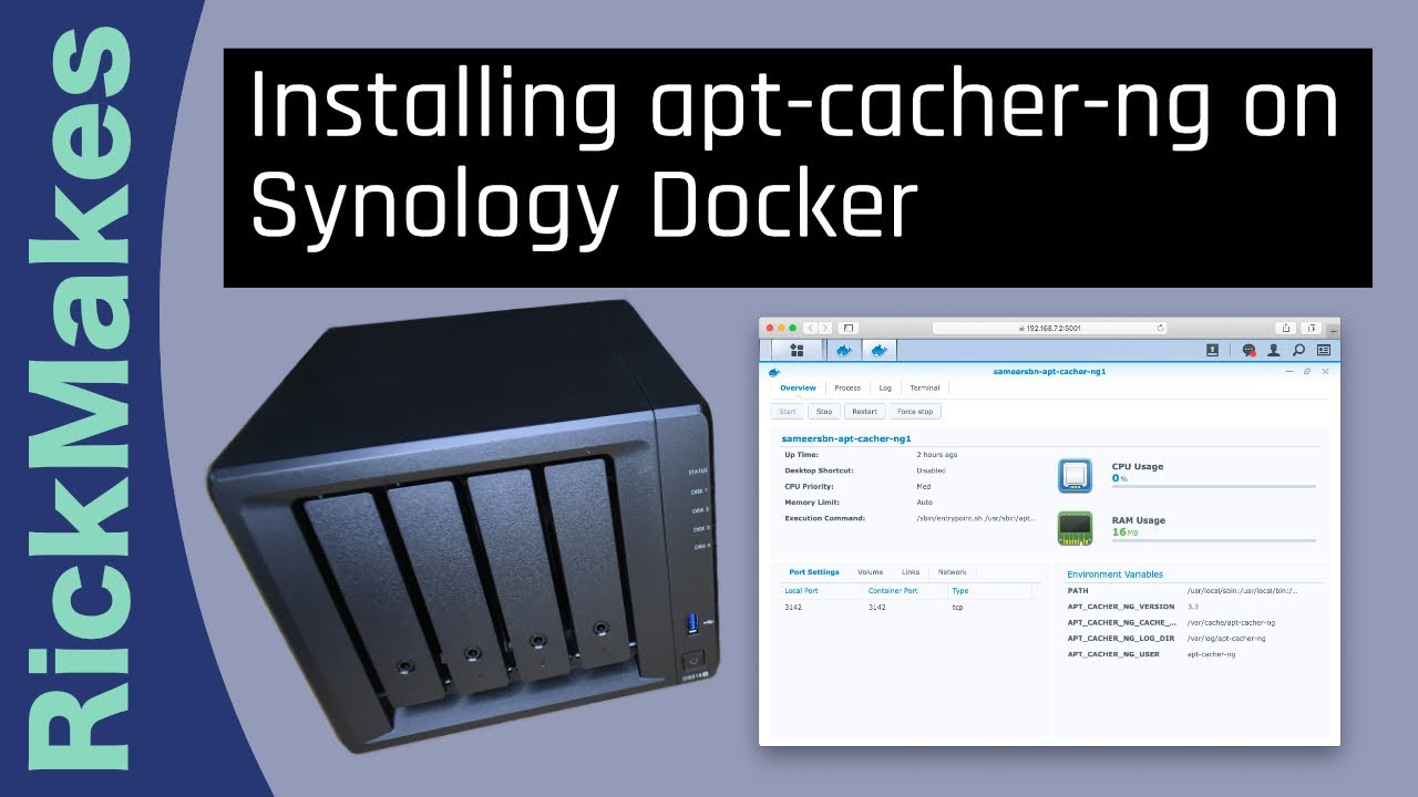 Installing apt-cacher-ng on Synology Docker