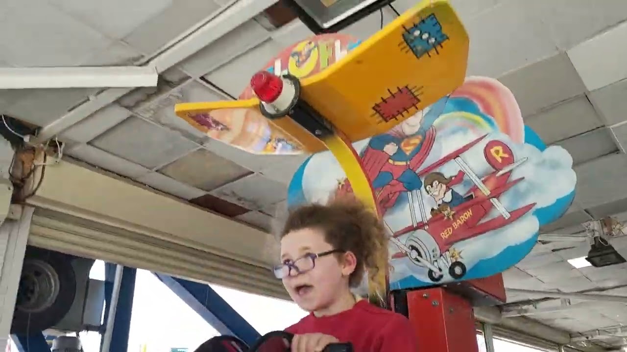 Velofly superman red baron  vintage kiddie ride coin operated Barry island for kids