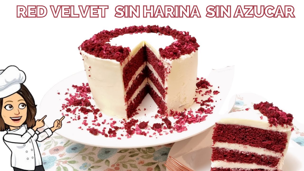 Tarta RED VELVET 🌟 LIGHT No engorda! SIN harina SIN grasas SIN azucar. Postre Saludable