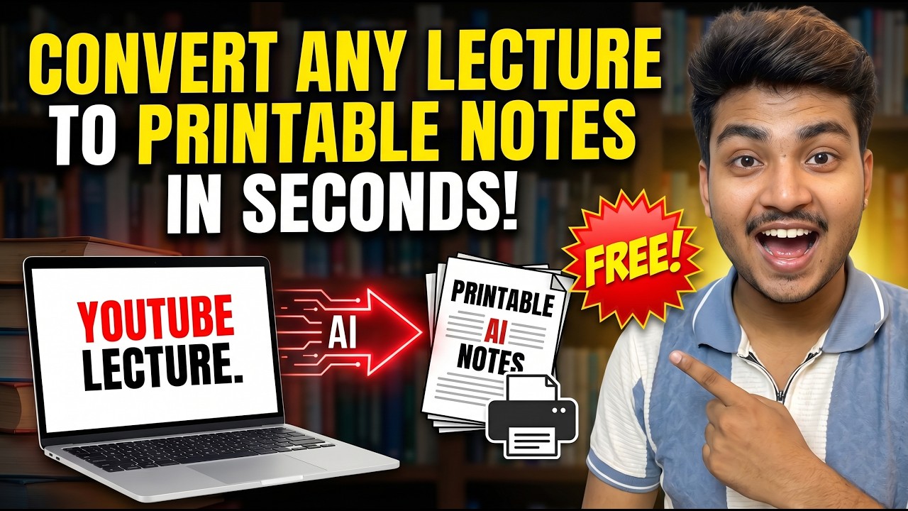 Convert Any Lecture Into Handwritten Notes in Seconds (100% FREE AI Tool)
