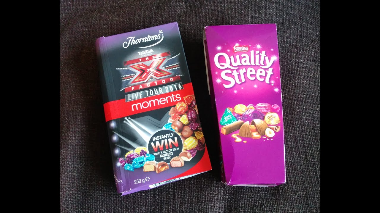 TASTE TEST CUKIERKÓW Z UK THORTONS MOMENTS NESTLE QUALITY STREET