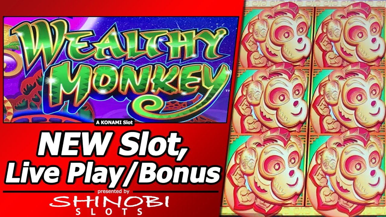Wealthy Monkey Slot - First Attempt, New Konami Slot with Live Play and Free Spins Bonuses