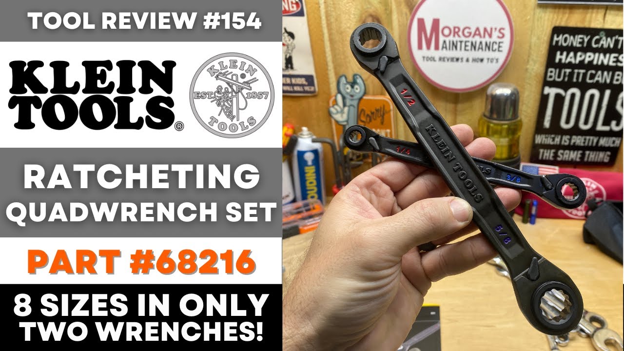 NEW! Klein Ratcheting Quadwrench Set - 8 Sizes in 2 Wrenches! #tools #toolreview #klein 68216