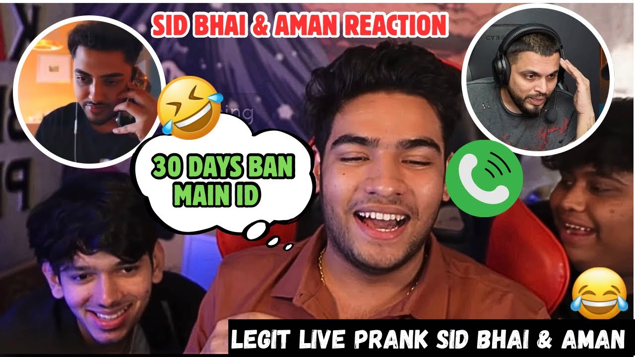 LEGIT🚀PRANK SID BHAI🤣30 DAY MAIN ID BAN🥶& AMAN CAMERA BROKE PRANK😆