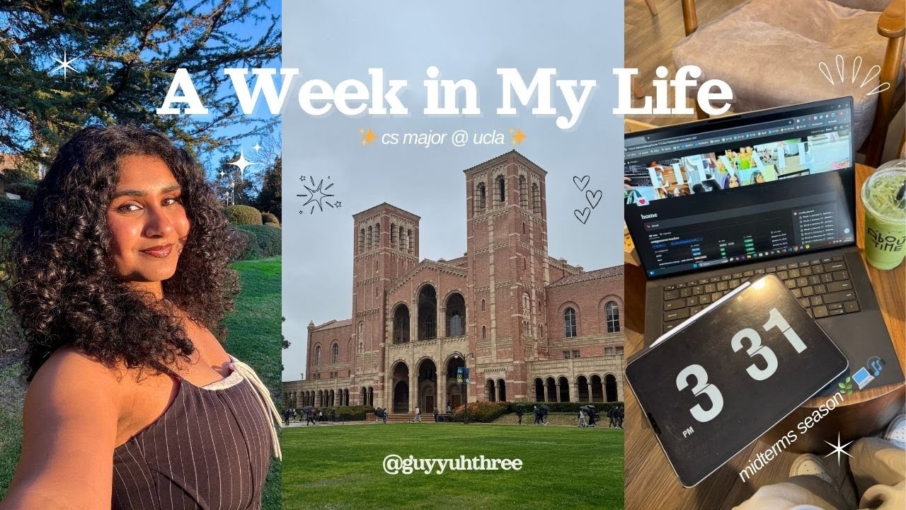 A Week in My Life at UCLA 🎧💻 | computer science major, midterms, study vlog, boba & coding project