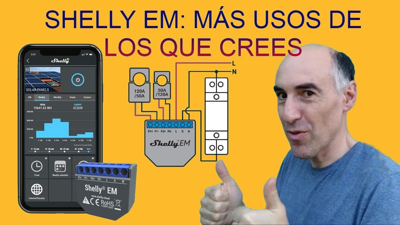 👉SHELLY EM MEDIDOR consumos | INSTALACIÓN, gestión de cargas. USOS
