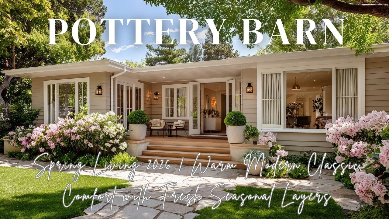 Pottery Barn Spring Living 2026  Warm Modern Classic Comfort with Fresh Seasonal Layers