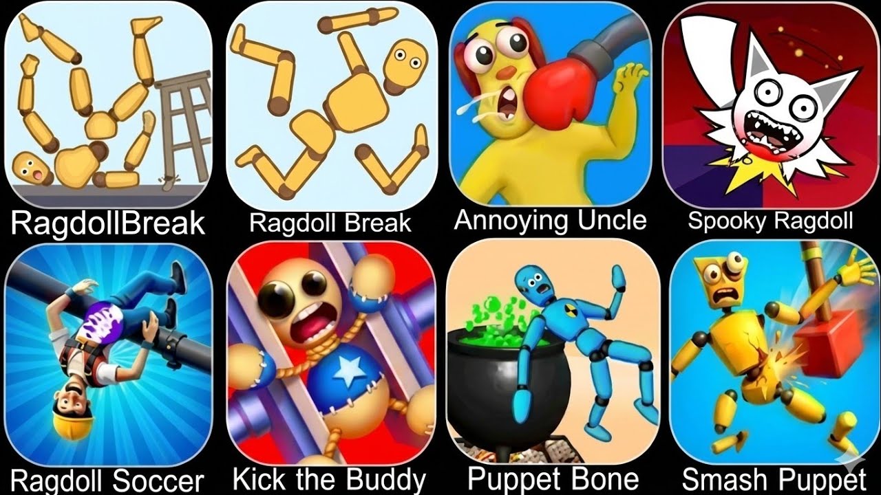 Ragdoll Break, Kick the Buddy & SmashRagdoll Dummy Gameplay 🤕 | Ragdoll Break,