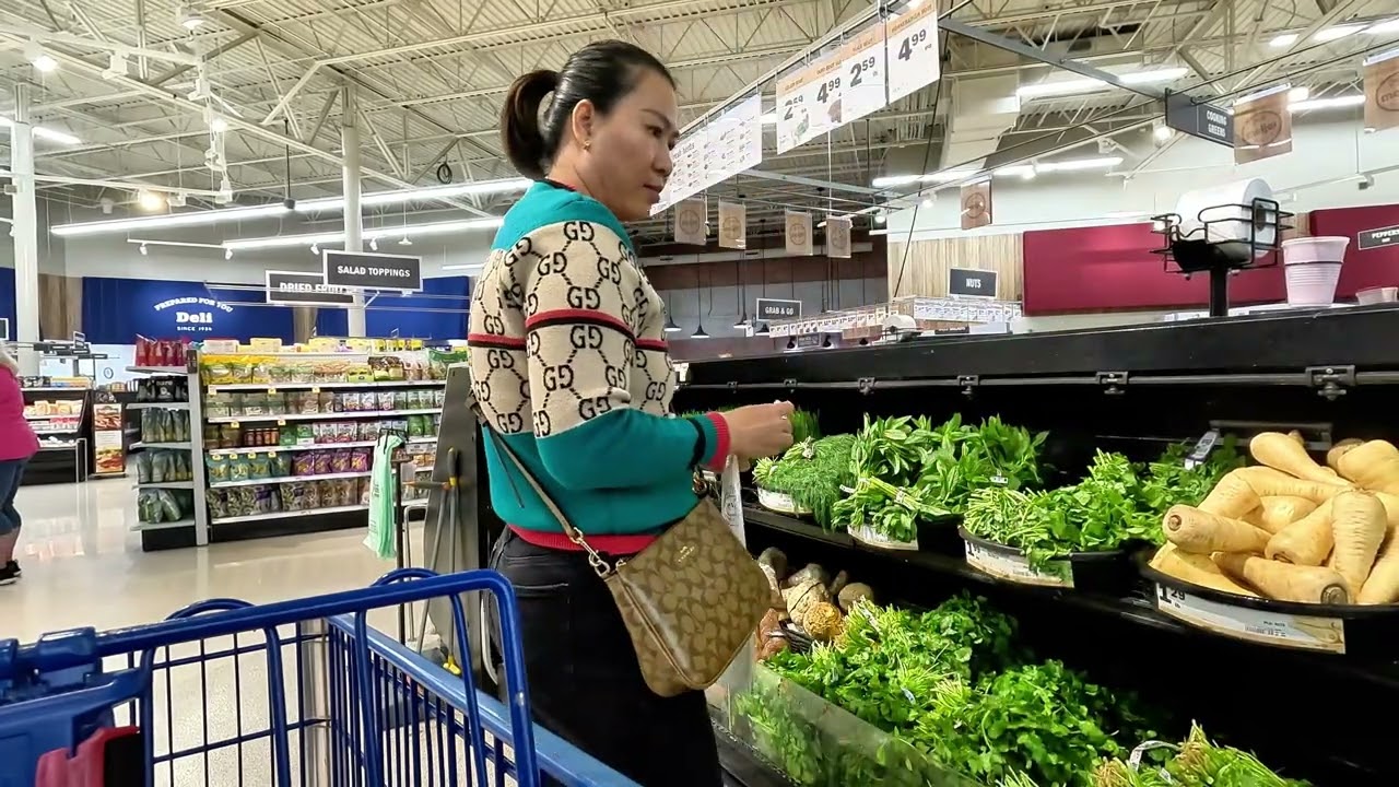 Walking in meijer, supermarket in Ohio