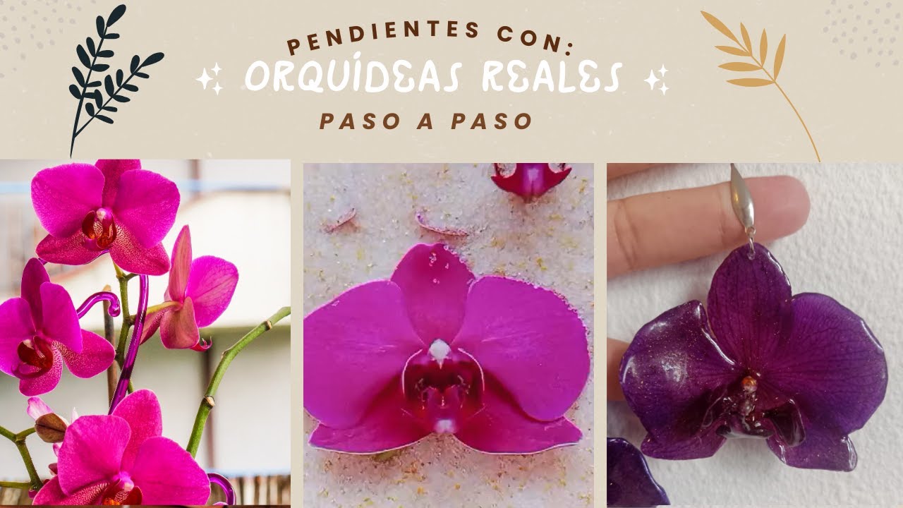 ✨ Cómo HACER PENDIENTES con ORQUÍDEAS NATURALES 🌺 | Tutorial DIY paso a paso #diy #manualidades