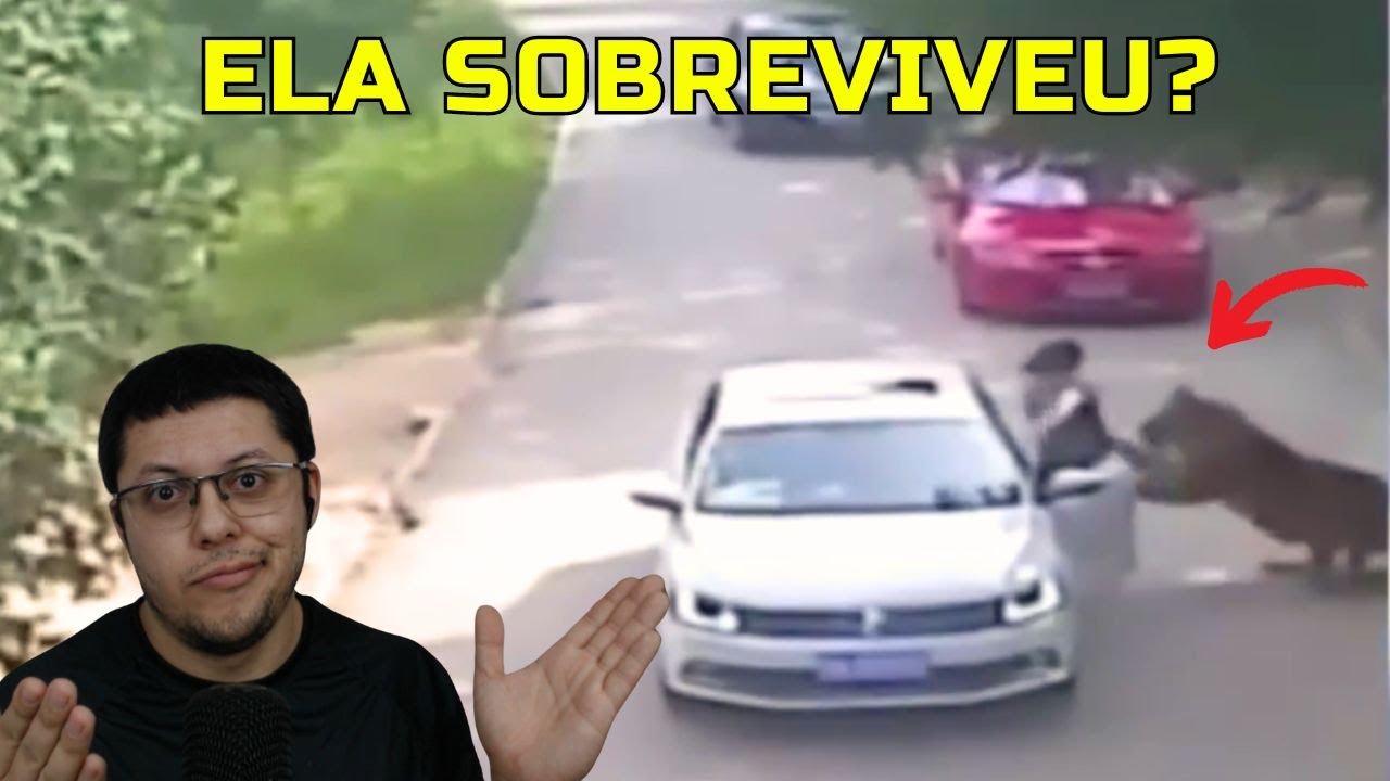 Mulher saí do carro e é atacada por tigre!!!