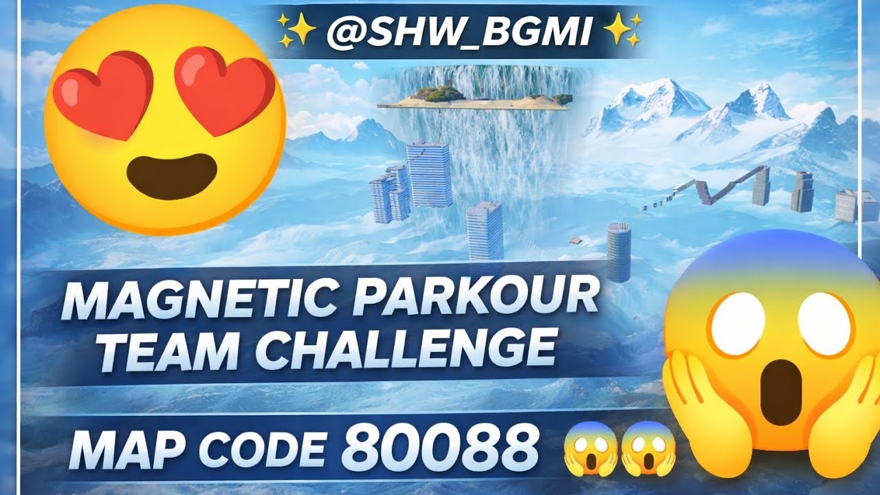 👉 MAGNETIC PARKOUR TEAM CHALLENGE MISSION 🔥 MAP CODE : 80088 💯 #bgmi  #gaming #video #shorts 🔔💬👍