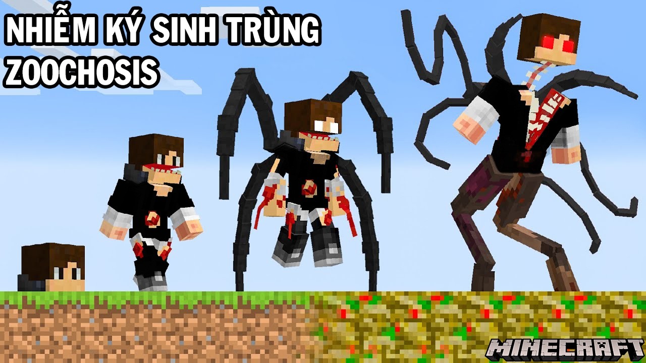 1 ngày bị nhiễm Ký sinh trùng Zoochosis trong Minecraft | Game Short
