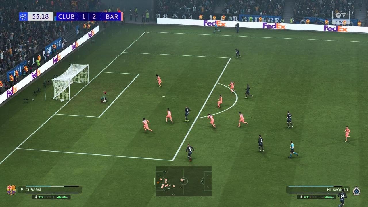 FC Barcelona vs.Club.Rouge. UA FA Champions League. Second half.
