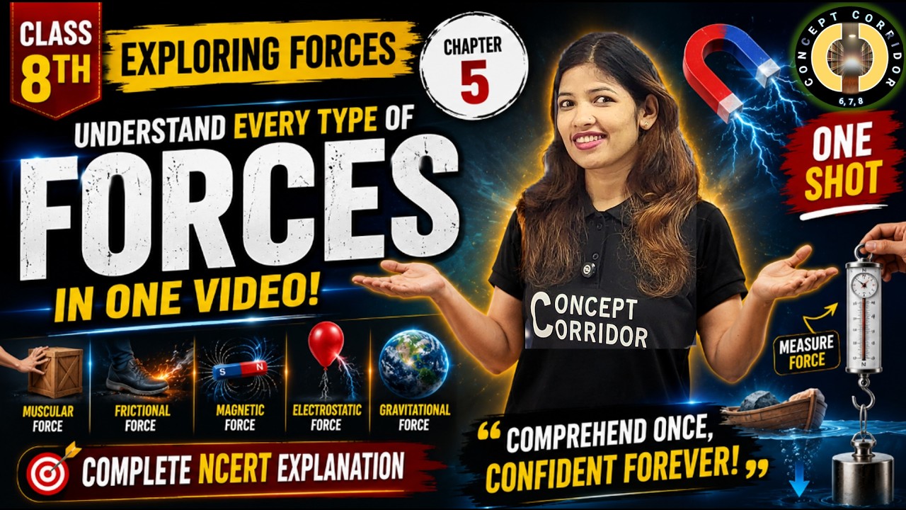 Exploring Forces in One Shot | Chapter 5 | Class 8 science | New NCERT Curiosity