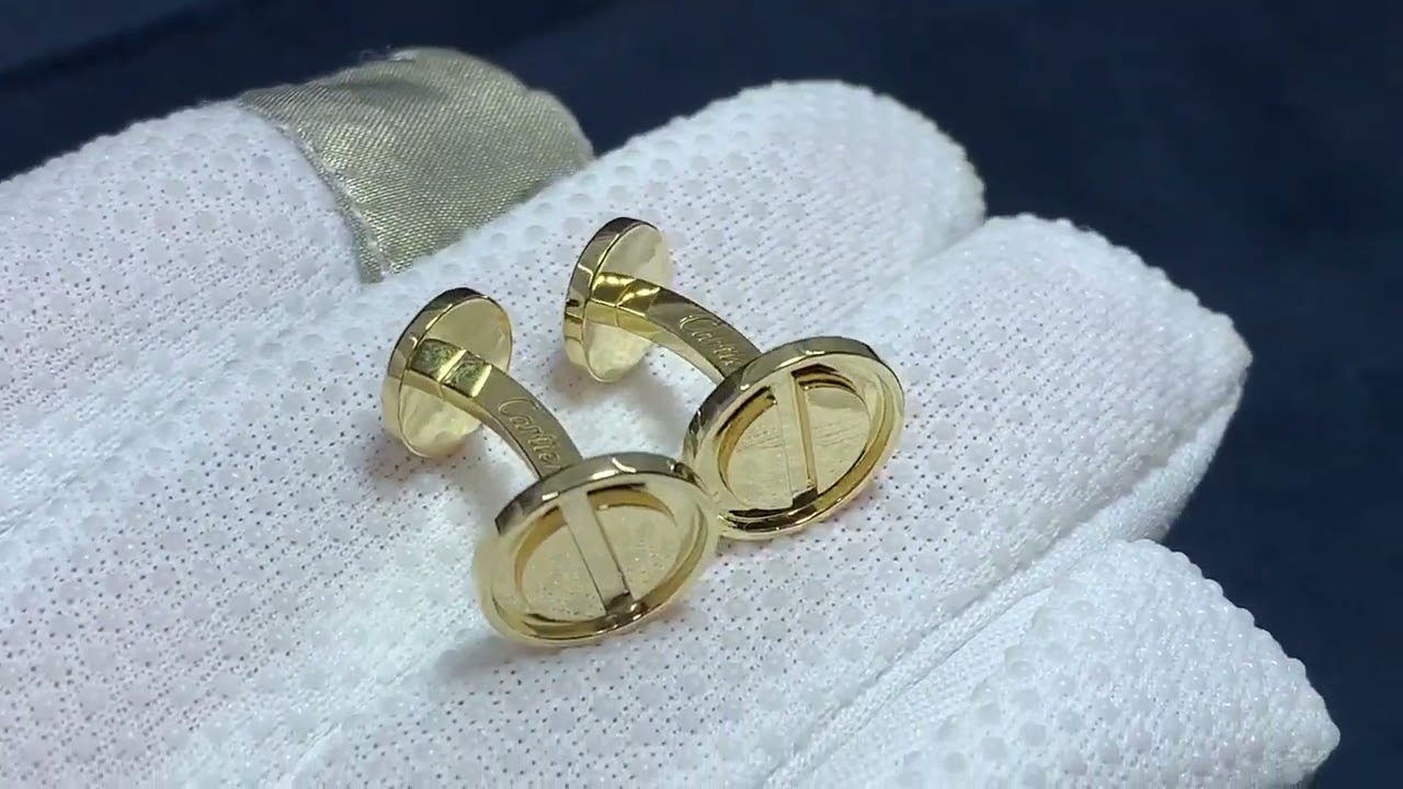 SANTOS DE CARTIER 18K Yellow Gold CUFFLINKS OG000586