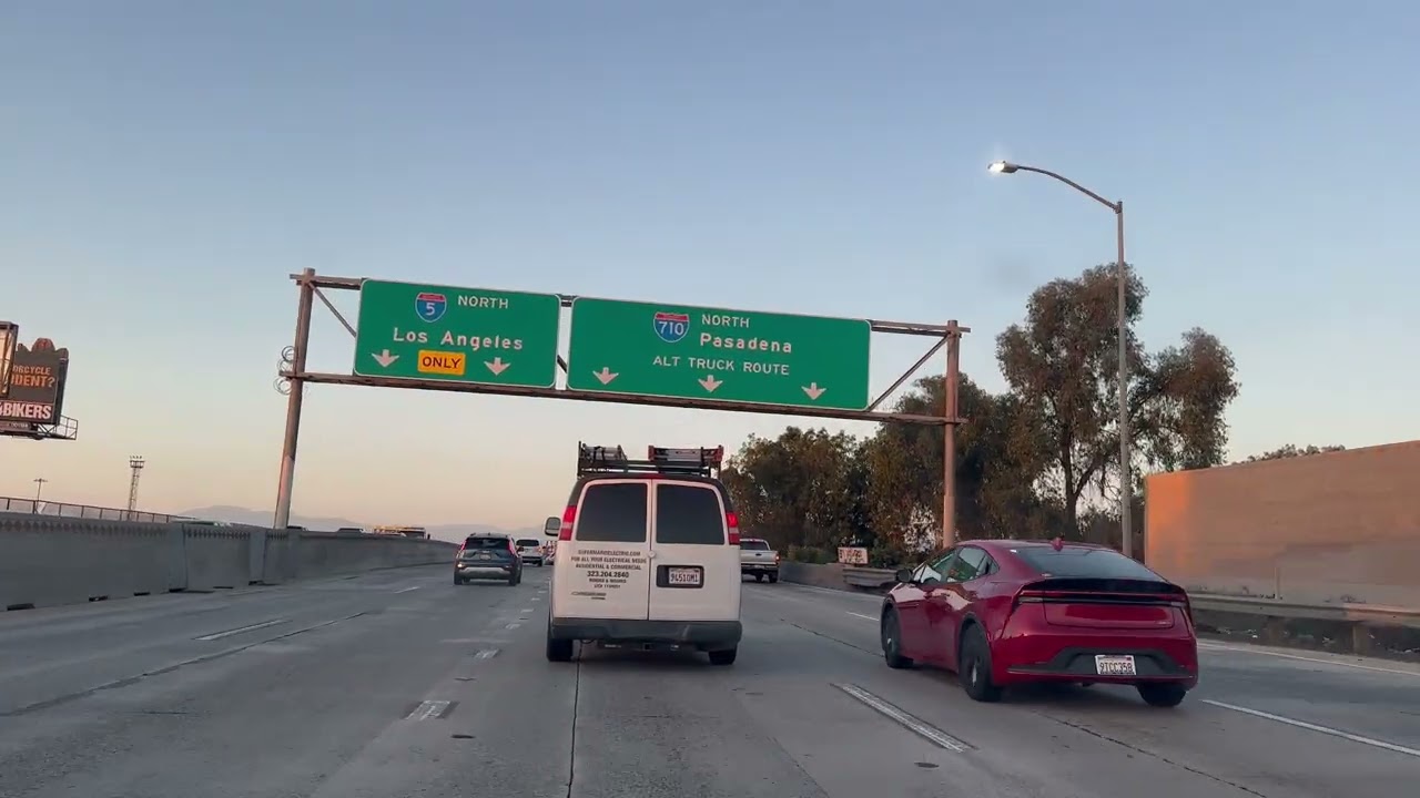 Firestone Blvd at 710 Northbound Long Beach Freeway January 24, 2026 of 4K