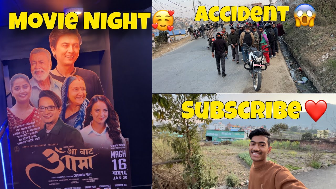 Movie Time🥰 DD Haru Sanga Vet Ghaat❤️Puntey Vanjo💝Accident 😱#ronishthapa
