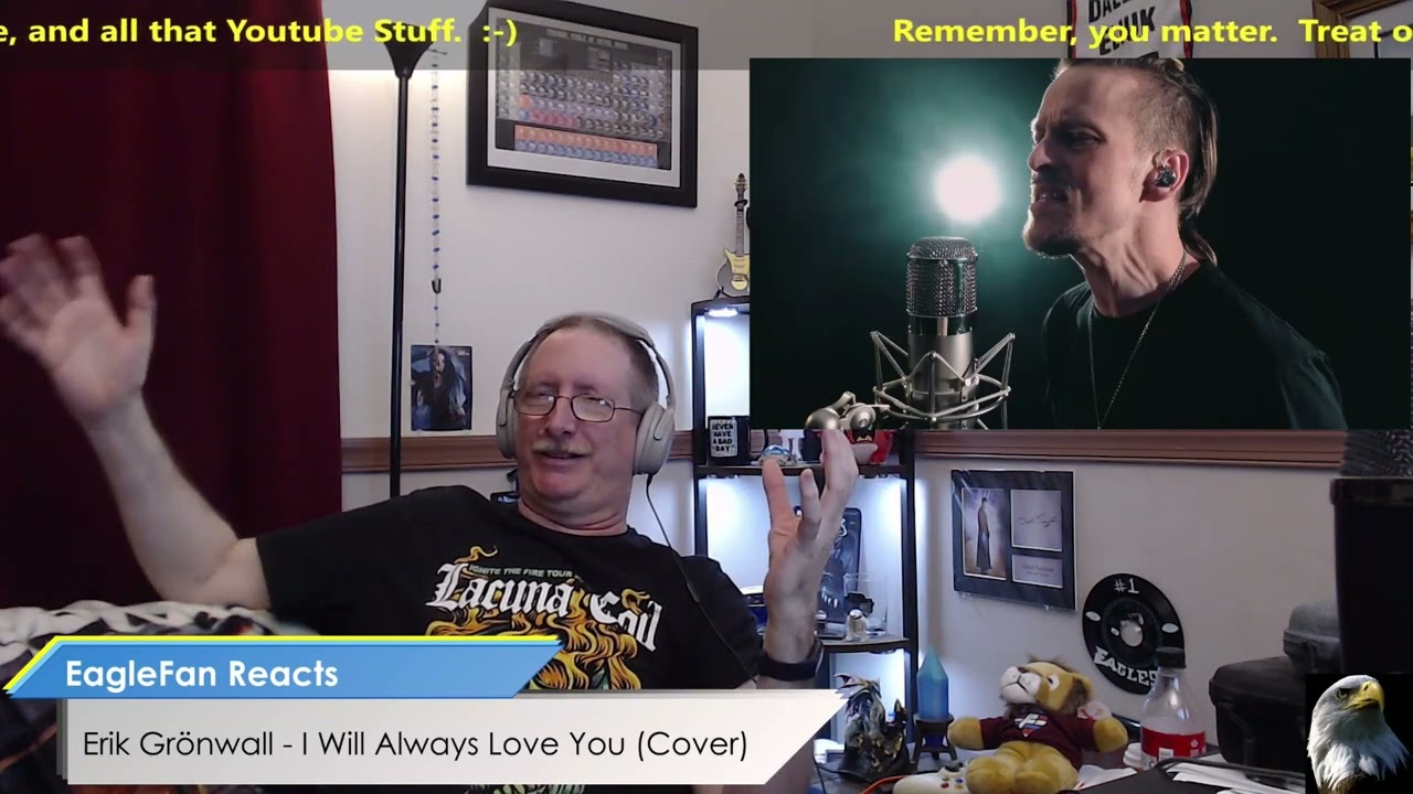 EagleFan Reacts to I Will Always Love You (Cover) by Erik Grönwall - WOW Best Version Ever?