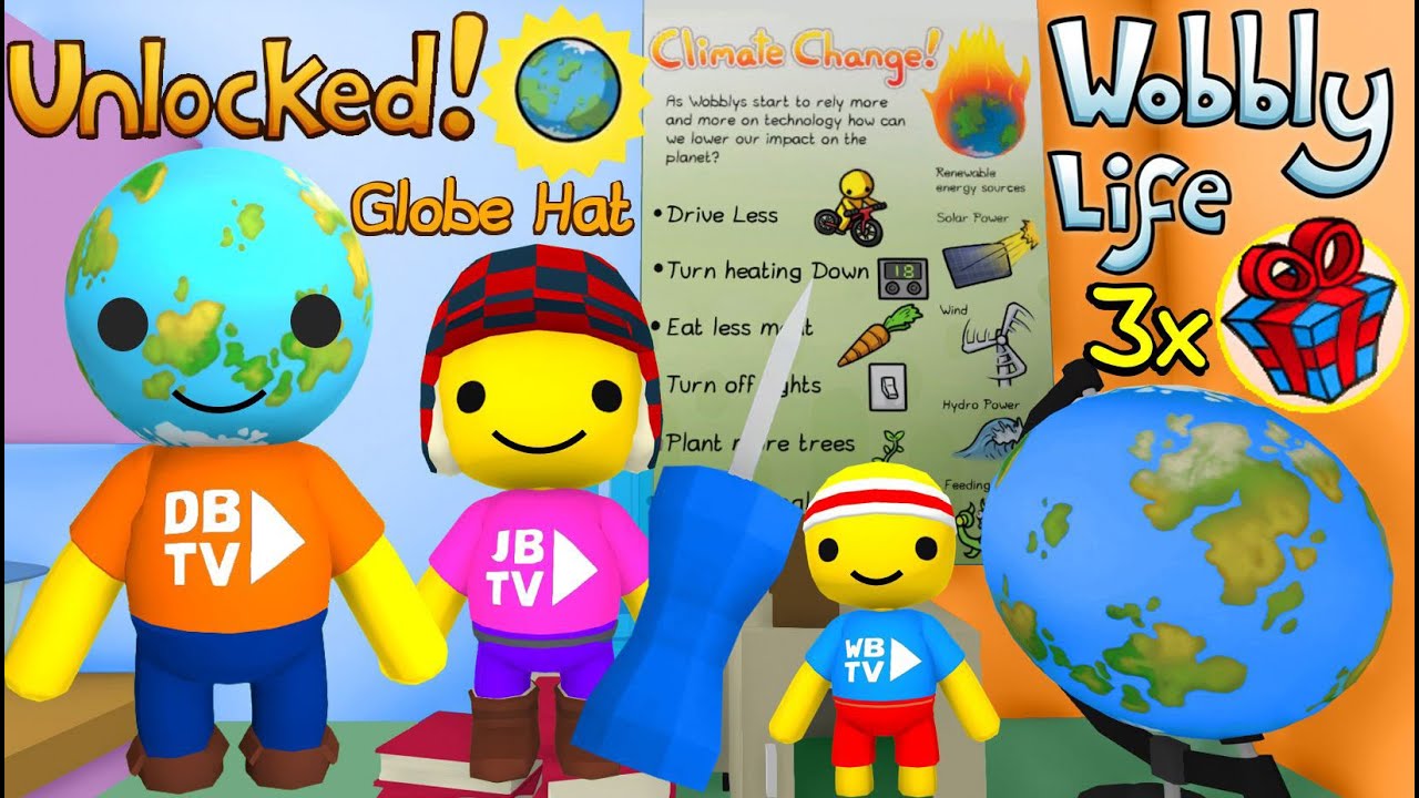 WE UNLOCKED THE GLOBE HAT & 3 MORE PRESENTS IN WOBBLY LIFE MAJOR UPDATE