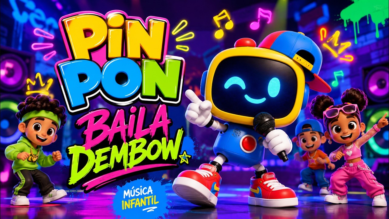 🎵 PIN PON BAILA DEMBOW 🎵 MUSICA INFANTIL CANCIONES INFANTILES