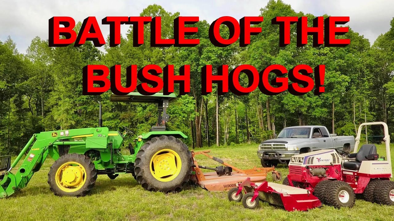 Battle of the Mowers!! Ventrac goes up against The John Deere With Woods Mower!