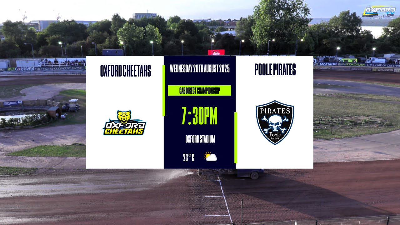 OXFORD 'Cheetahs' vs POOLE 'Pirates' | Championship | OXFORD SPEEDWAY TV 2025