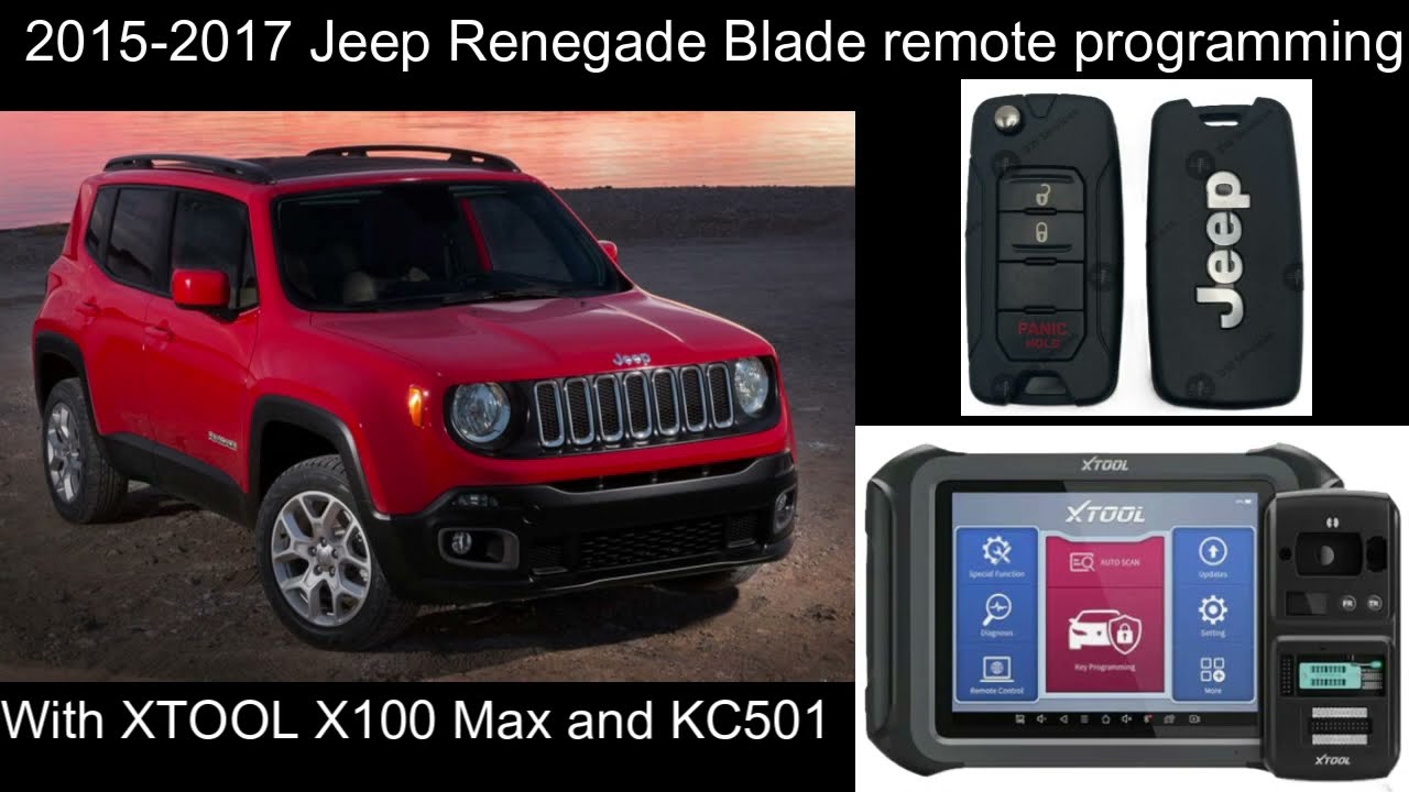 2015-2017 Jeep Renegade flip key programming with Xtool X100 pad max and KC501