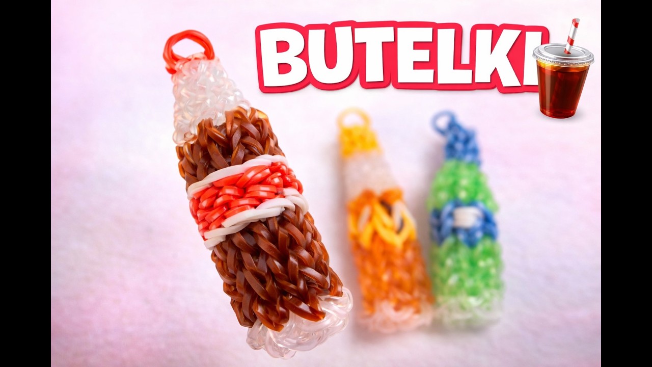 Tęczowe gumki po Polsku- butelka coca- coli