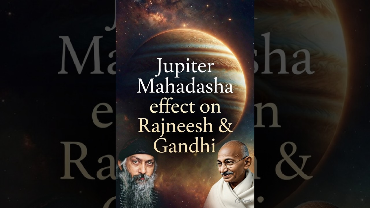 Jupiter Mahadasha Effect of Rajneesh and Mahtma Gandhi