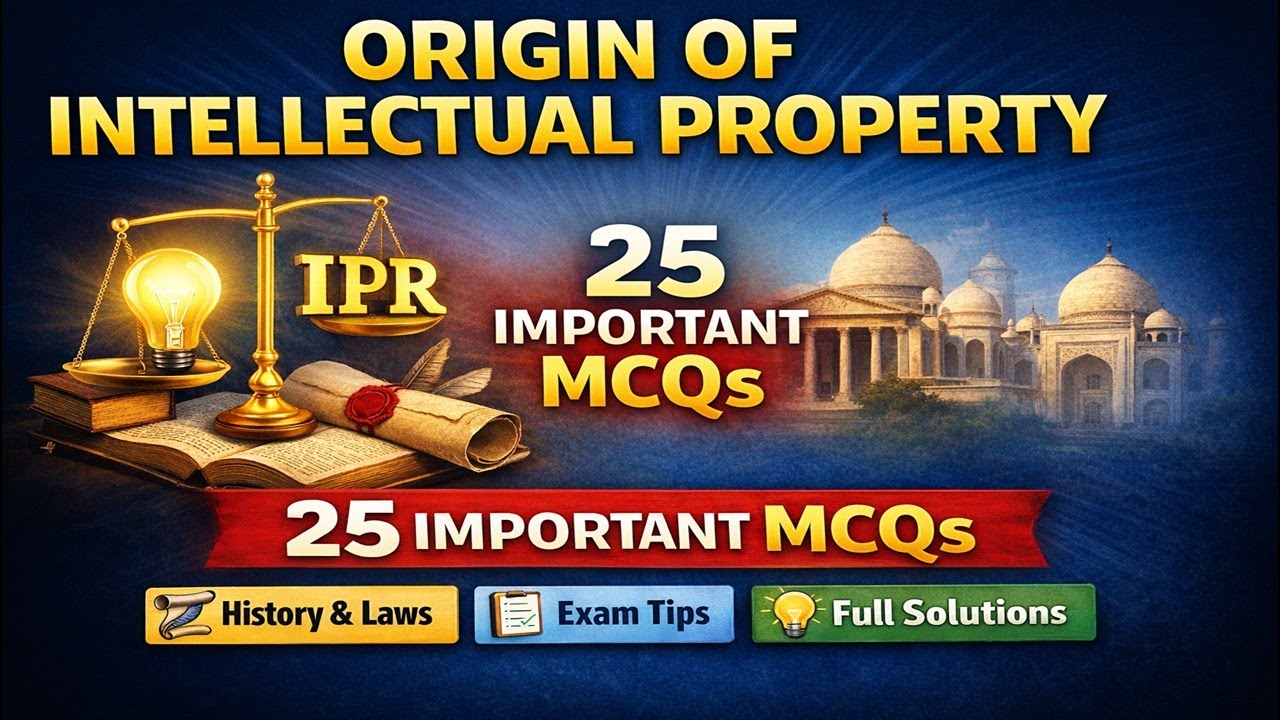 IP Legislation MCQs | Patents, Trademarks & Copyright | Law Exams