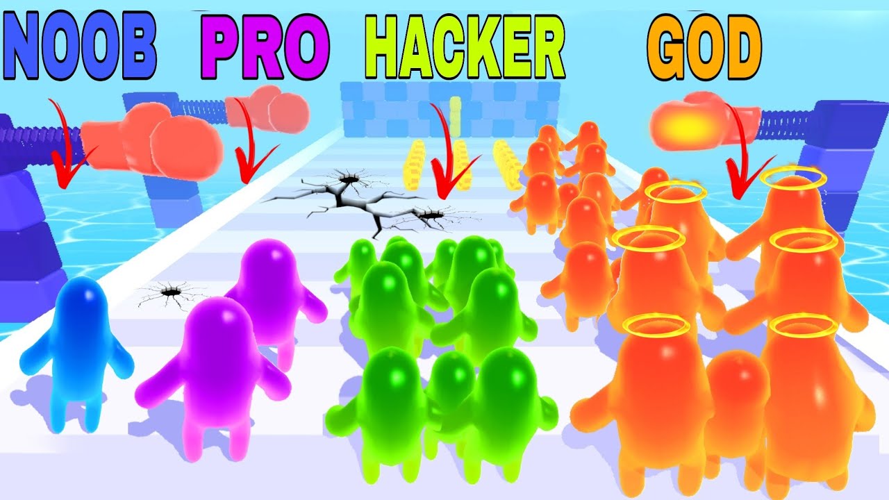 NOOB VS PRO VS HACKER VS GOD in  Join Blob Clash  3D