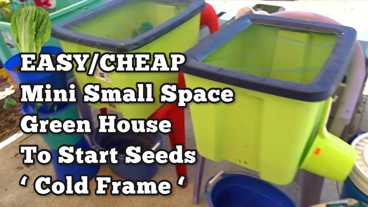 Outdoor Seed Starting Method  🌱Tote Cold Frame Green House Small Space Container Gardening Balcony