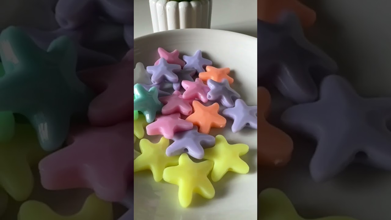 Starfish Star Beads Mix pastel colors for Diy beading Jewelry.