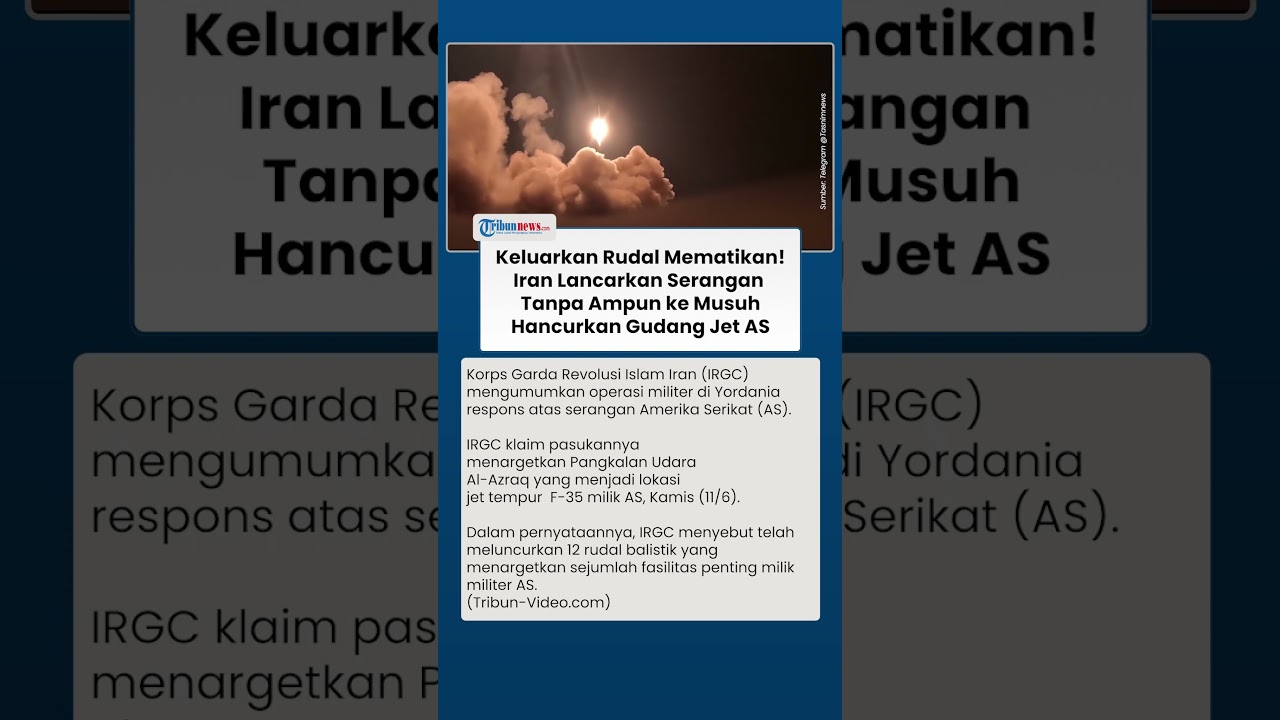 Memanas! Pangkalan Udara Al-Azraq Kandang Jet Tempur F-35 AS Digempur Iran, Balas Serangan Musuh