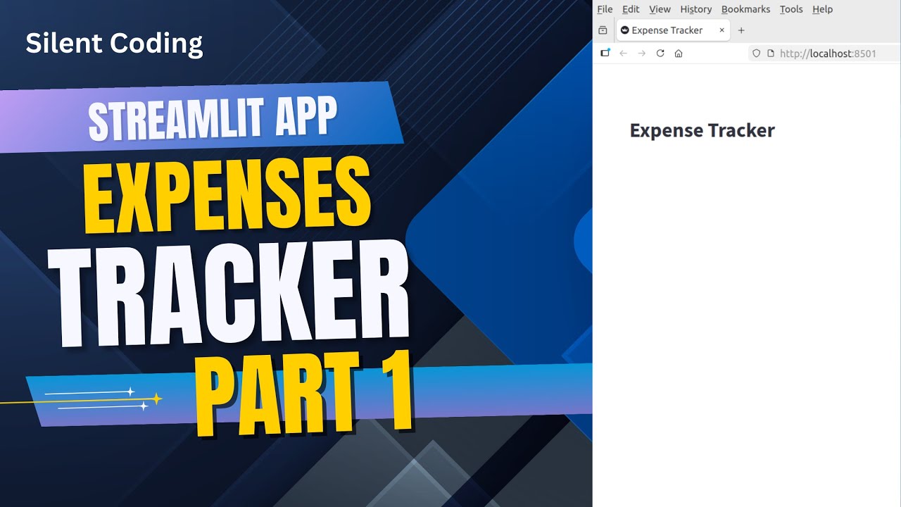 Streamlit Expenses Tracker - Part 1