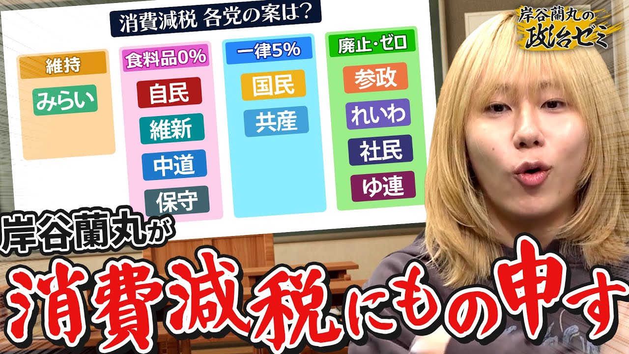 【衆議院選挙】なんのため？物価高/消費税減税/社会保障/外交/エネルギー政策など…【岸谷蘭丸の政治ゼミ】