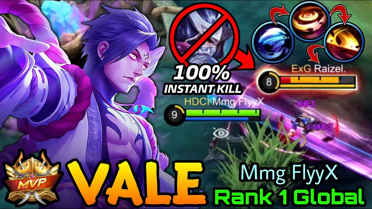 You can no longer move! Don't even try!! - Top 1 Global Vale Mmg FlyyX - MLBB