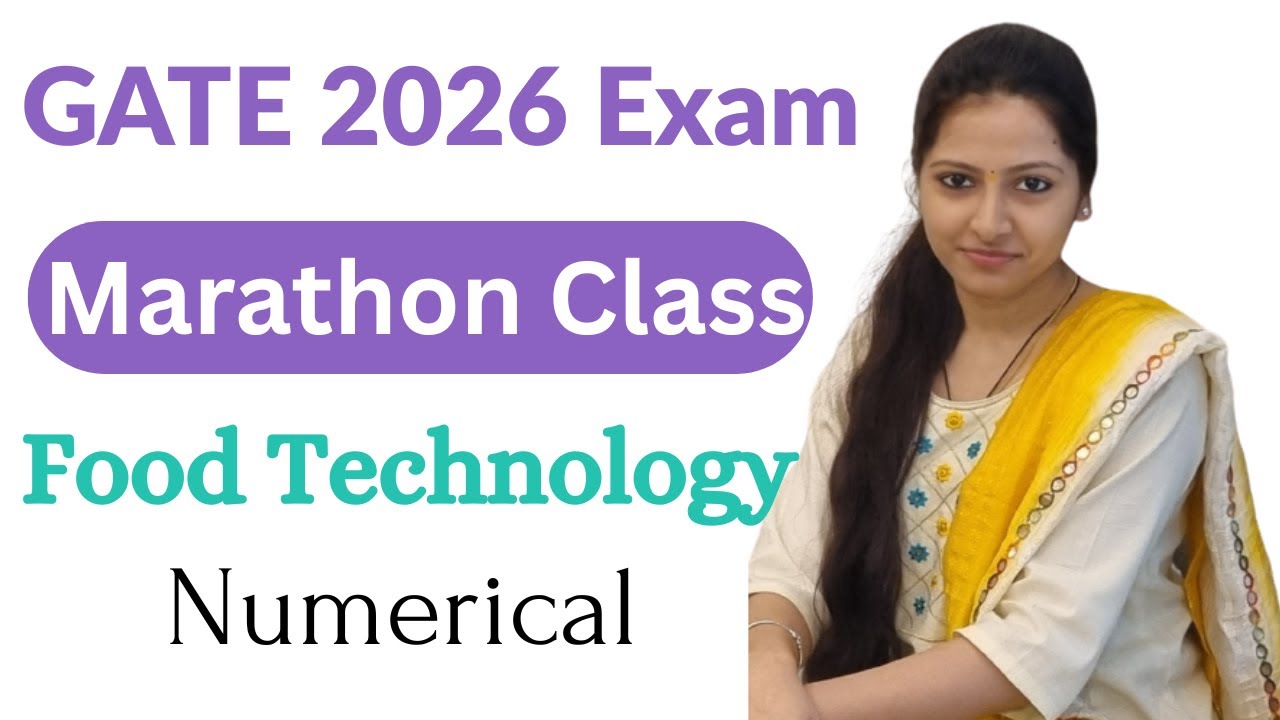GATE Food Technology Numerical 2026 | Food Technology | XL, XE Question Paper |  Food Technology