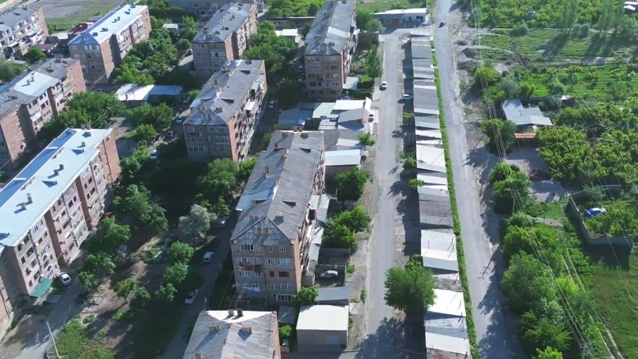 Ararat city from bird view