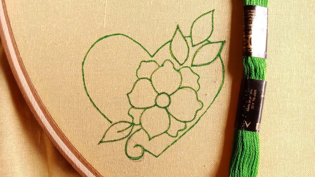 Hand Embroidery Love Heart Design Tutorial, Hand Embroidery All over Design  Modern and Latest-98