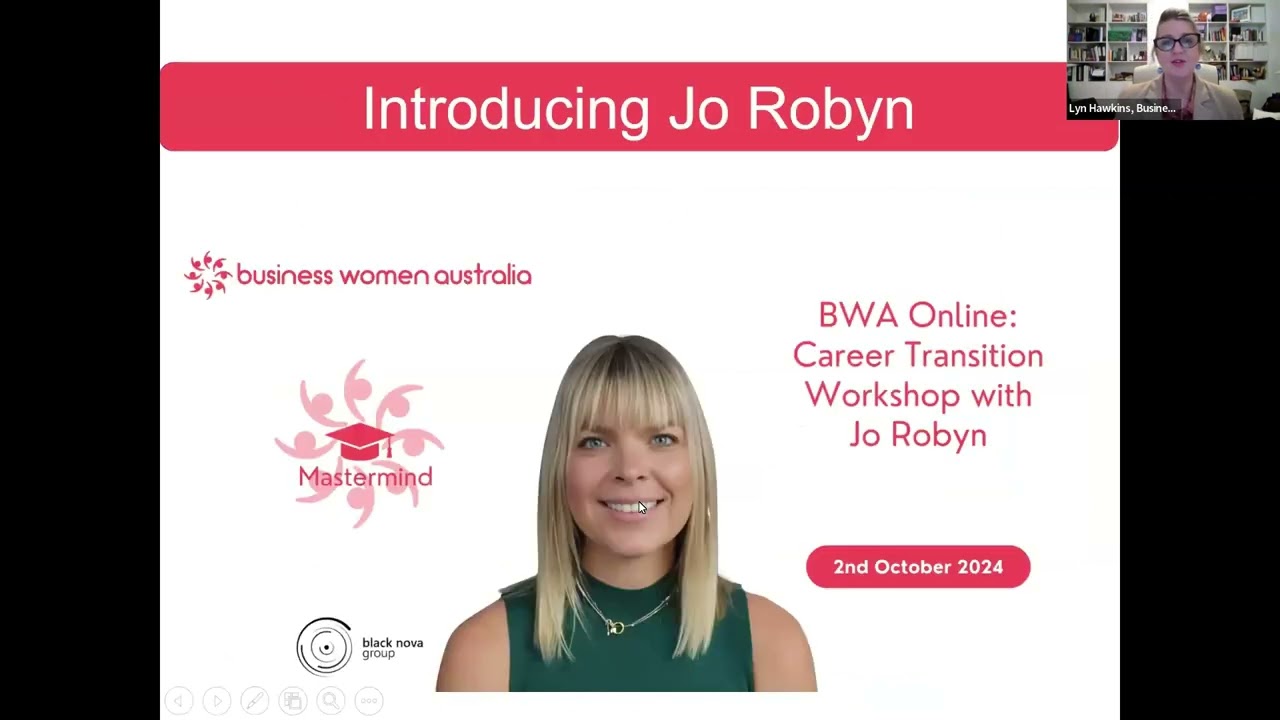 Career Transition Workshop with Jo Robyn