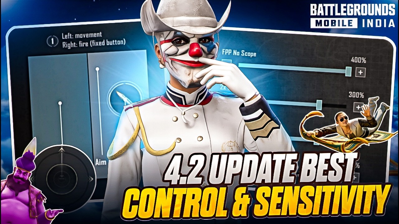 BGMI 4.2 UPDATE BEST CONTROL & SENSITIVITY CODE 🔥 | NO RECOIL + 2 Finger Thumb Player